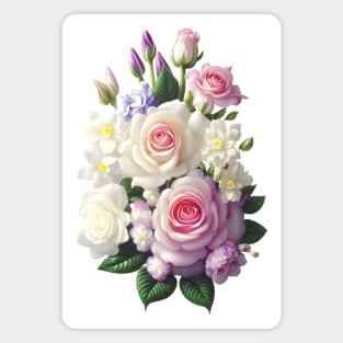 Elegant Rose Bouquet Magnet